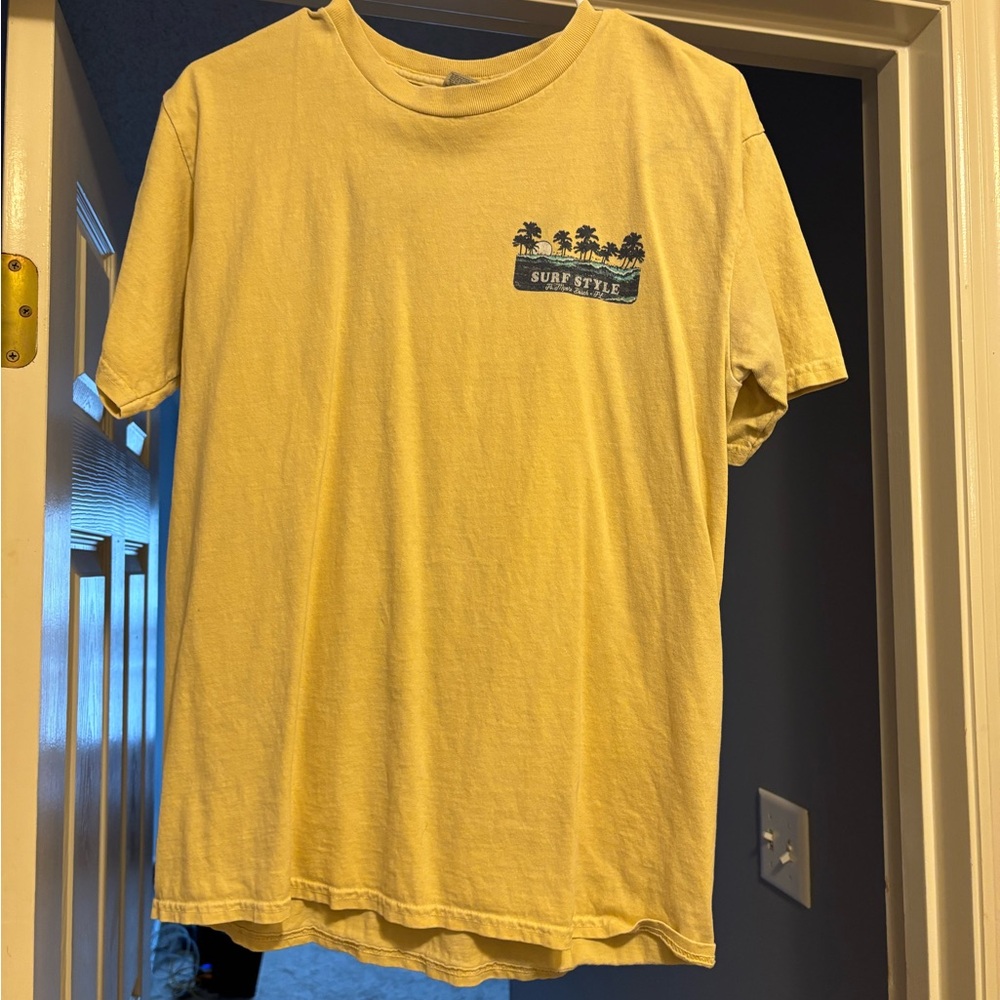 Surf Style Yellow Short Sleeve Tee